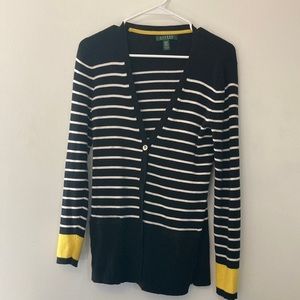 Black Striped Ralph Lauren Cardigan